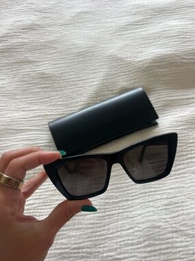Saint Laurent black cat eye sunglasses